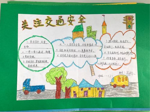交通安全手抄报展示濮阳市绿城实验学校墨香学室