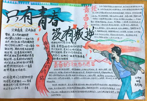 没有叛逆湖南省广益实验中学八年级我与青春的对话手抄报比赛