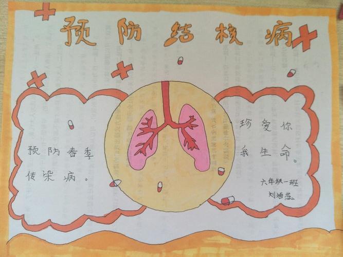世界防治结核病日主题手抄报北邓村小学结核病防控-----手抄报展示