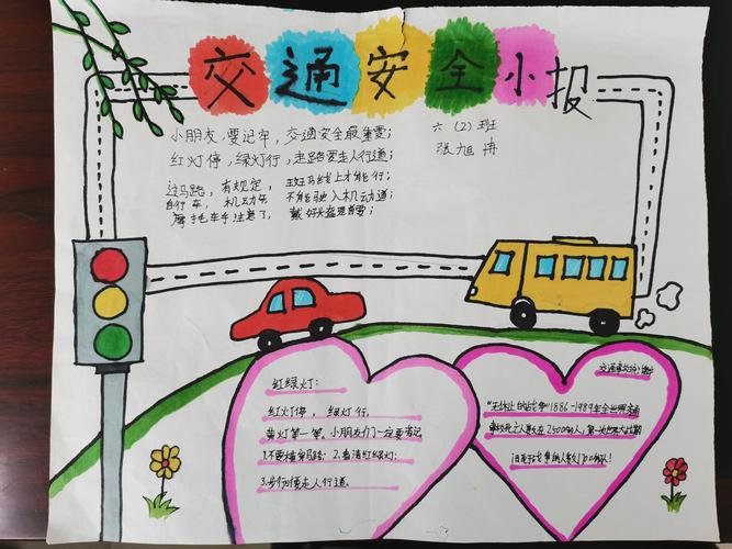 淮阳人民中学安全专题手抄报 写美篇1过马路时要注意观察交通信号灯