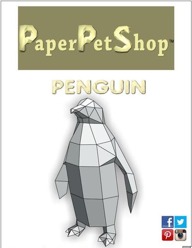 立体企鹅几何折纸3d模型雕刻构成diy手工其他类型纸模