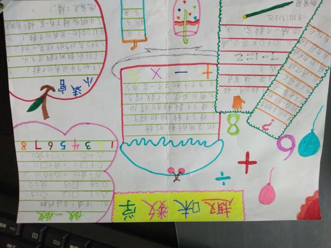 一年级5班小学生数学手抄报图片