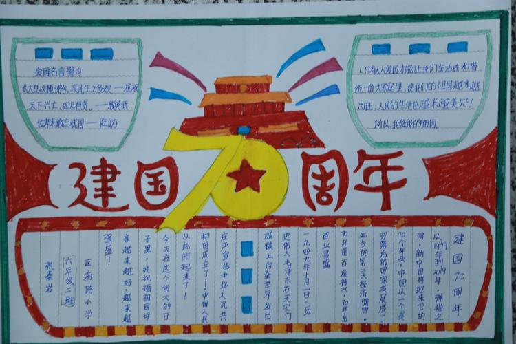 手抄报黑板报优秀作品欣赏 写美篇为了隆重庆祝中华人民共和国成立70