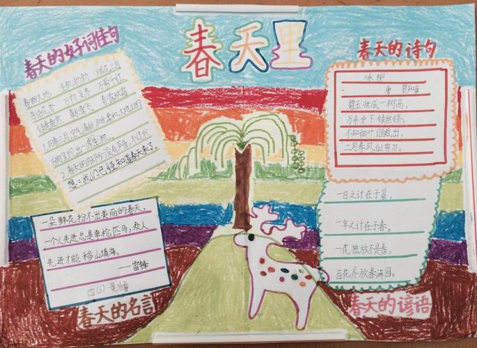 好看的春天手抄报版面设计图手抄报大全手工制作大全中国儿童资源