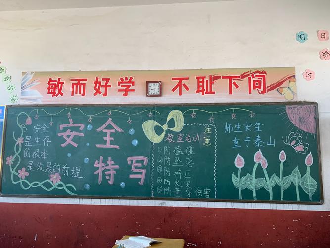 柴庄联办小学迎全民国家安全教育日各班创作主题黑板报.