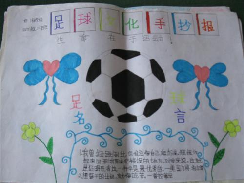 前燕光彩小学校园文化节之足球文化手抄报评比