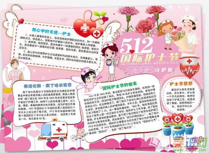 学识网 语文 手抄报 节日手抄报    每年的5月12日为国际护士节是为