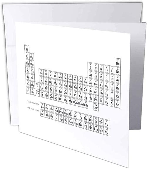 evadanechemistry元素周期表黑白贺卡individualgreetingcard
