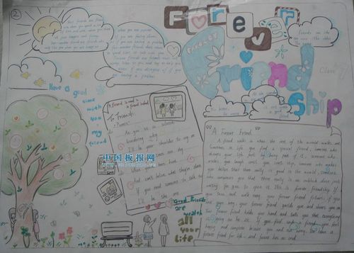 十周年校庆之际高二年级英语组的同学们设计制作了非常精美的手抄报