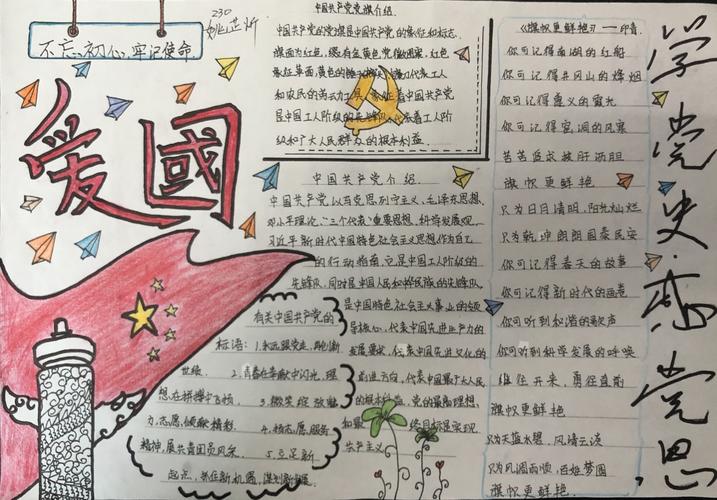 邵阳市第九中学开展学党史感党恩手抄报评比活动