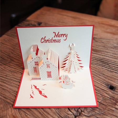 圣诞节很好看的精美贺卡图片 礼物何必圣诞早些送更温暖-腾牛个性网