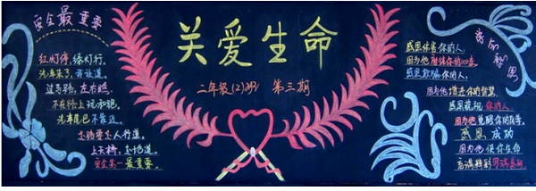 报图片岢岚县第四中学开展安全教育主题黑板报活动关注安全 关爱生命