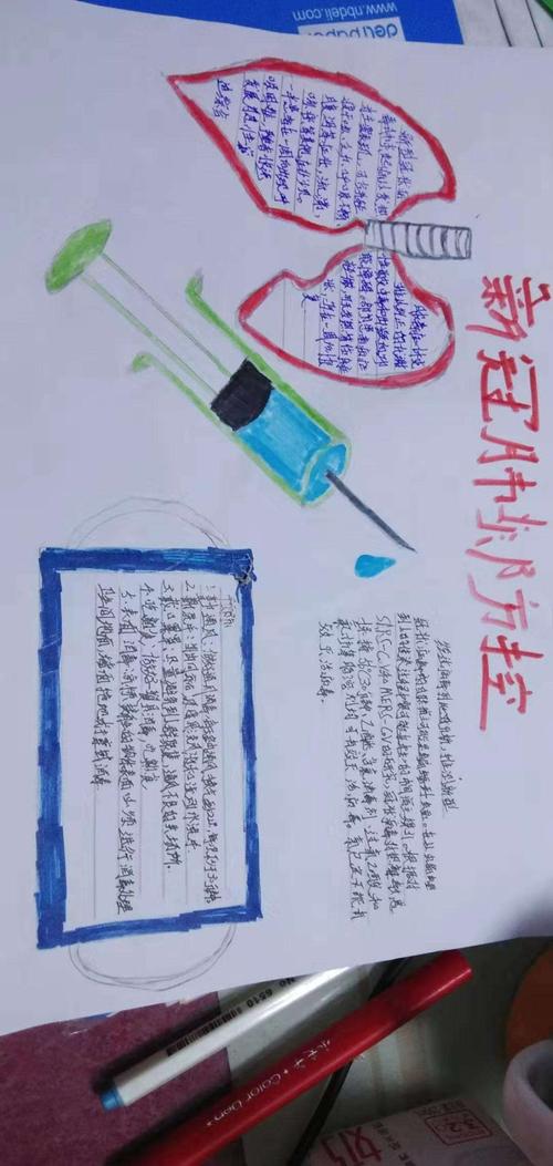 纯化镇中学发动学生绘制手抄报 普及宣传防疫知识