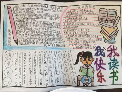 漳浦县大南坂学校小学部开展我读书 我快乐手抄报评比有关读书的手