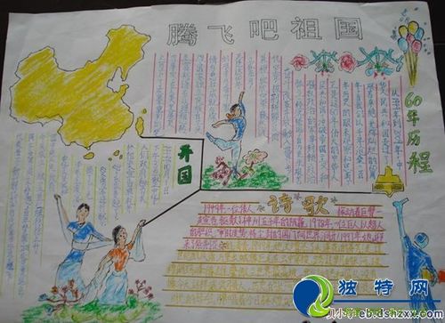 小学生国庆节手抄报内容图片设计模板祖国腾飞