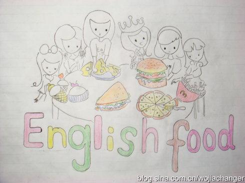 英语二年级food手抄报二年级英语手抄报