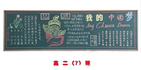 中国梦板报少年强则国强手抄报二中开展纪念抗战胜利70周年主题黑板报