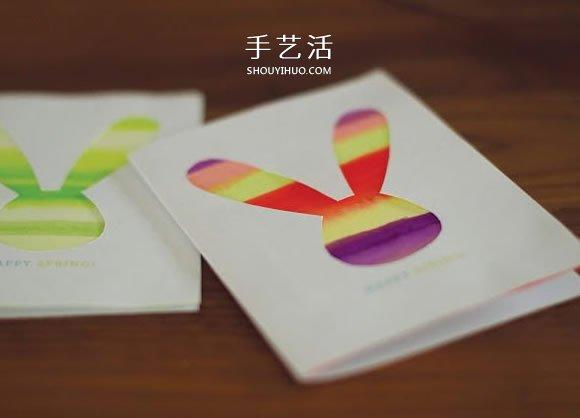 自制复活节卡片方法 简单中秋节兔子贺卡制作手艺活网