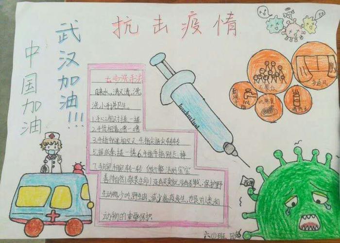 南义小学开展抗击疫情主题绘画及制作手抄报活动