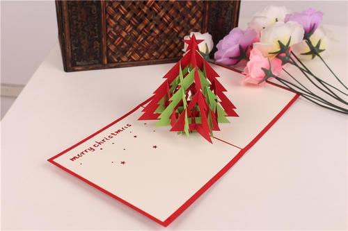 中国风圣诞节立体贺卡 2017年年有余 高档商务新年公司定制卡片鸡