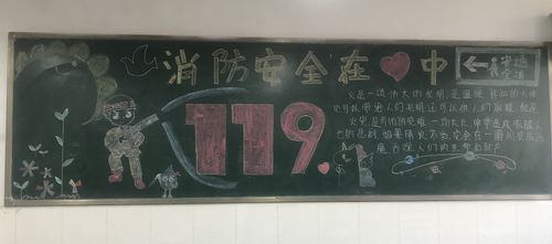 火灾隐患11月16日郑州市第107初级中学举行消防安全在我心黑板报