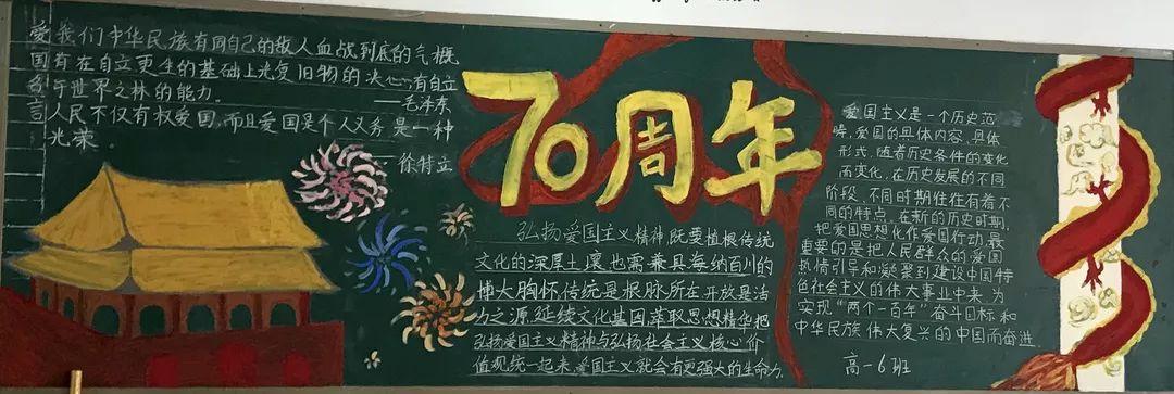 庆祝新中国成立70周年主题黑板报活动评比结果