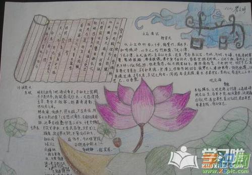 学识网 语文 手抄报 文化手抄报 中华民族的唐诗宋词有着非常悠久