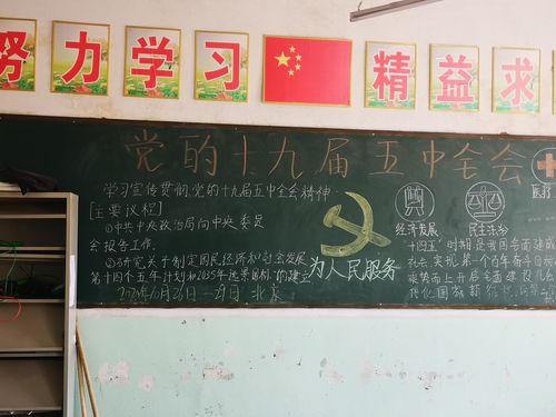 蒲县第一中学校十九届五中全会精神学习黑板报展示