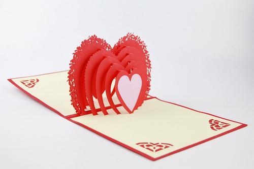 表白贺卡新年浪漫情人节生日礼物3d立体个性祝福创意手写贺卡