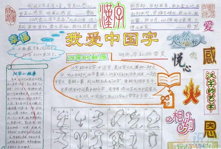 越南语等语言是汉字文化圈广泛使用的一种文字有关汉字优秀手抄报