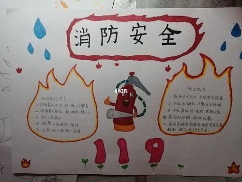 漂亮消防安全记心中东张小学一年级消防安全手抄报消防安全手抄报
