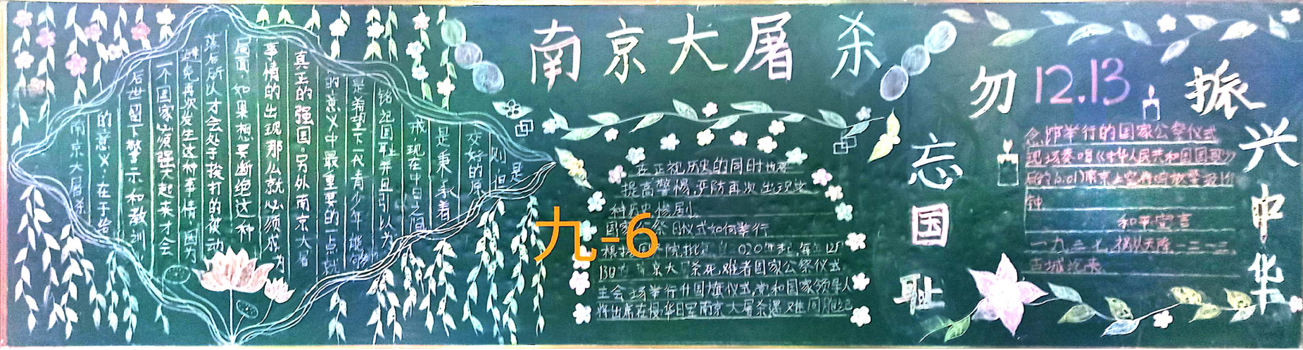 南京大屠杀九年级黑板报展示 写美篇       为进一步弘扬爱国主义精神