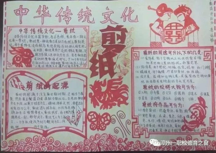漳州一职校开展剪纸艺术主题手抄报评比活动