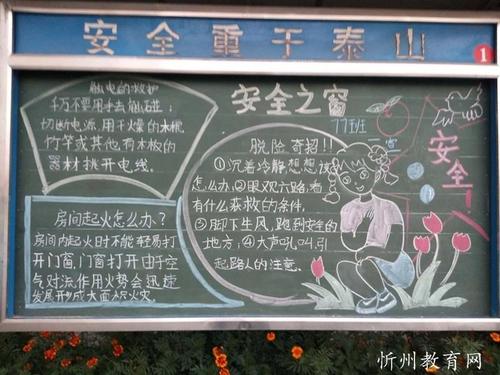 岢岚县第四中学开展安全教育主题黑板报活动