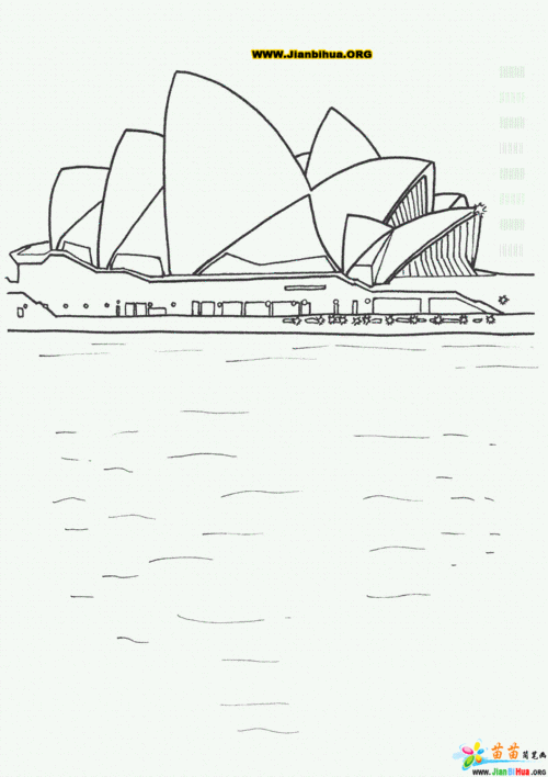 悉尼歌剧院简笔画图片