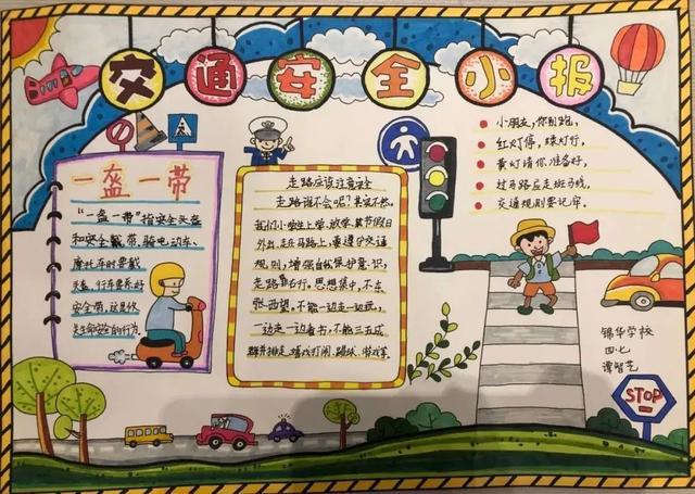 潍坊市中小学生交通安全手抄报大赛优秀作品展示系列二