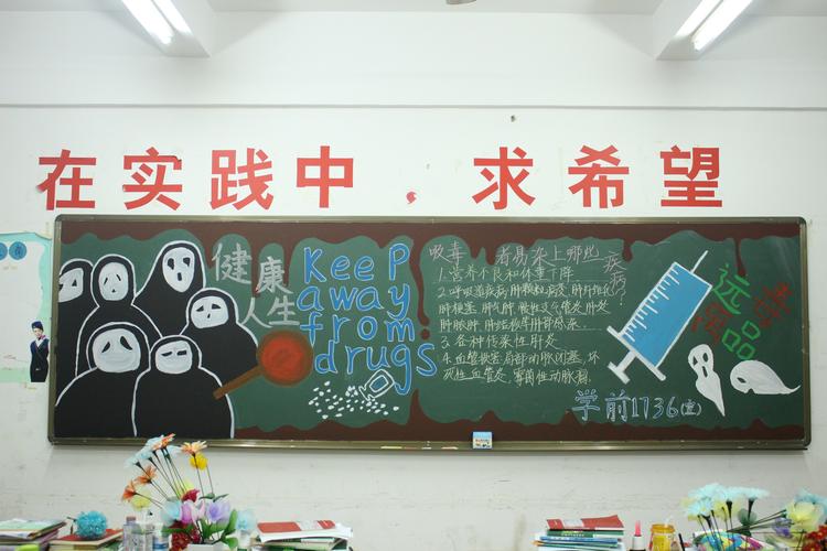 漳州一职校开展绿色无毒健康人生主题黑板报评比活动