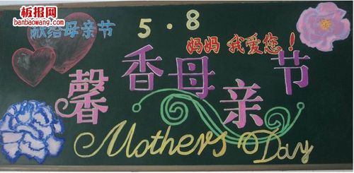 为妈妈准备了一份特殊的礼物亲自为妈妈设计了 有关母亲节黑板报
