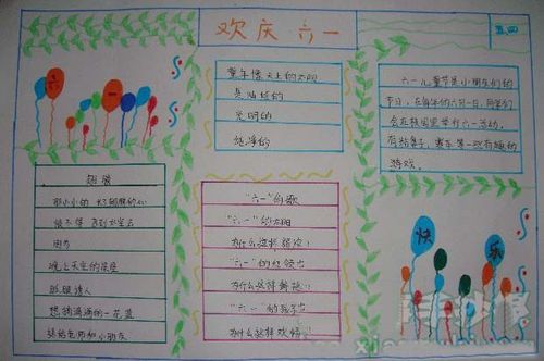  正文欢庆六一国际儿童节手抄报内容六一儿童节是小朋友们的节日