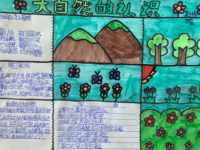 认识大自然灞桥区新建小学四年级认识大自然手抄报作品赏