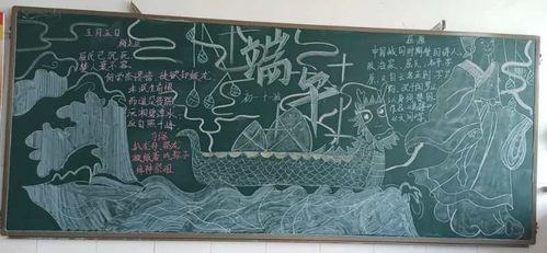 同济中学举办端午节主题黑板报活动忆诗人爱祖国迎佳节