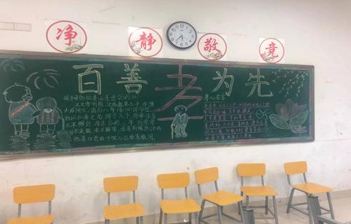 11月6日联合办学部在18级19级学前教育4个班教室充分利用黑板报等