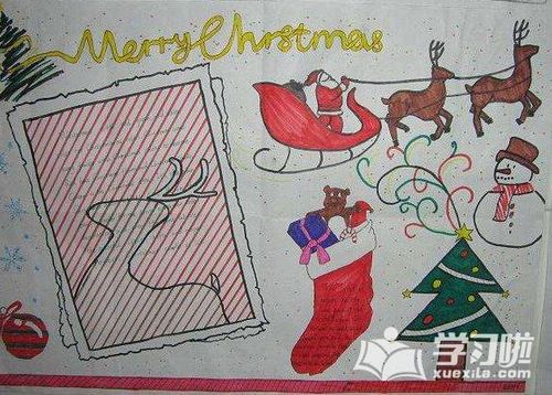 儿童圣诞节英语手抄报-浪漫的圣诞节