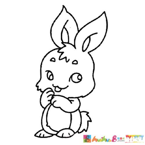 可爱小兔子动物简笔画步骤图片大全