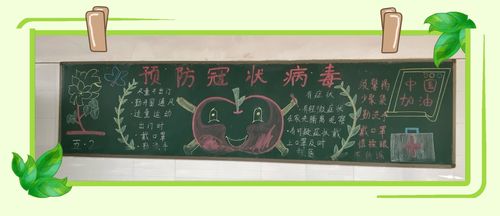 抗疫情 彩笔绘琅塘镇中心小学预防新型冠状病毒黑板报活动纪实