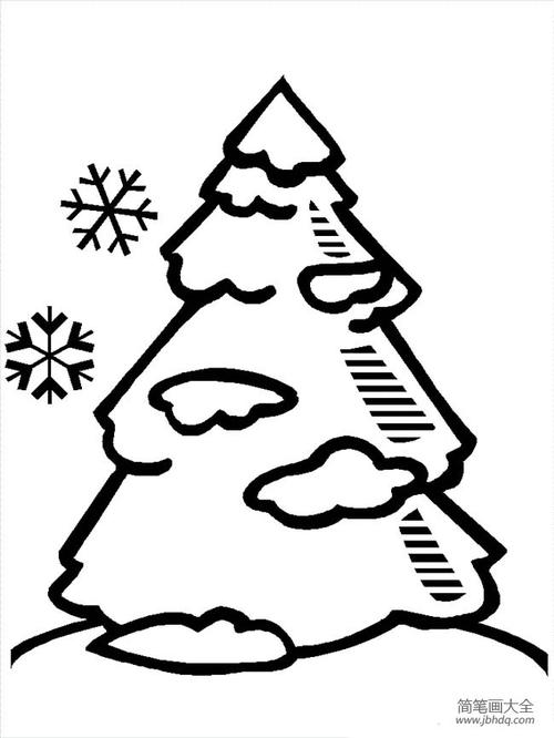 雪树 简笔画图片