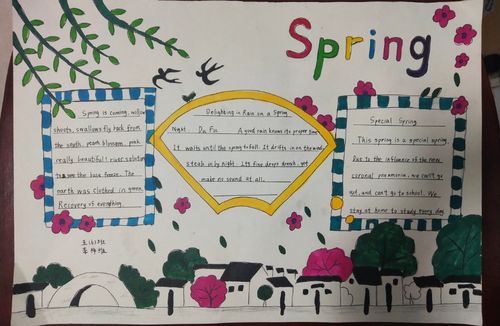 spring colourful life----记泗洪县实验小学五年级部英语组手抄报