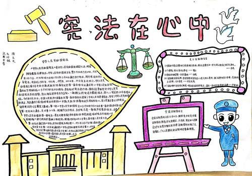 宪法法律宣传月简单的手抄报 简单的手抄报-蒲城教育文学网
