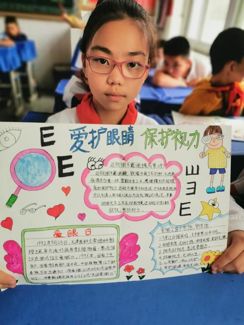 刘志丹红军小学四年级一班爱眼护眼手抄报展评