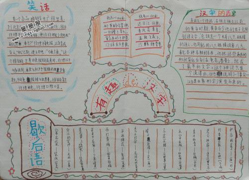 四年级字谜大全及答案有趣的汉字手抄报汉字的演变